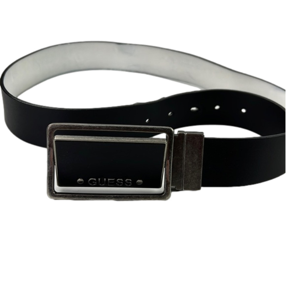 Guess 4 Way Black/white Leather Belt